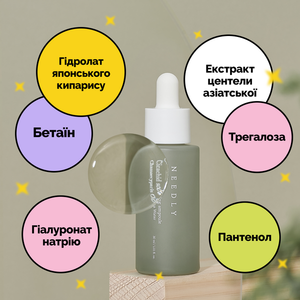 Заспокійлива ампульная сироватка з центелою Needly Cicachid Soothing Ampoule needly017 фото
