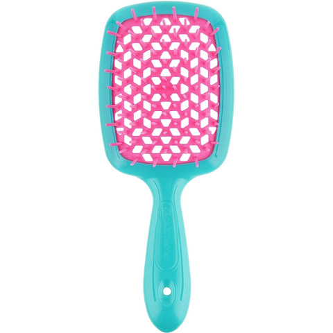 Janeke Superbrush (Standart) щітка для волосся бірюзова з малиновим Janek00027 фото